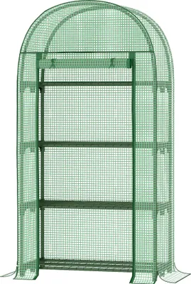 Produktbild von Outsunny szklarnia foliowa balkonowa z 4 półkami Mini szklarnia 80x49x160 cm