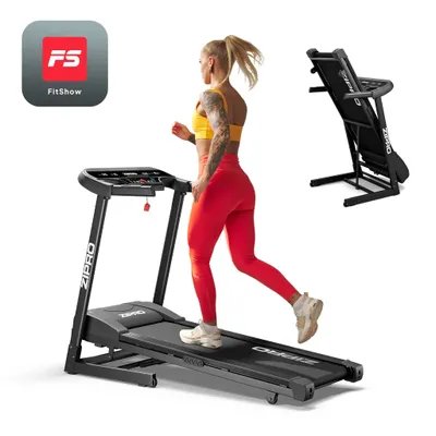 Produktbild von Zipro Laufband Elektrisch Pulse – Mit Automatischer Steigung Belastbar Klappbarer Heimtrainer mit 8-fach Dämpfung Pulsmessung & LED Display Bis 130kg
