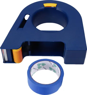 Obrázek produktu pro Masking Tape Dispenser Cutter Handheld Painter Tape Applicator for Window Door Cabinet Projects Blue Adhesive Roll