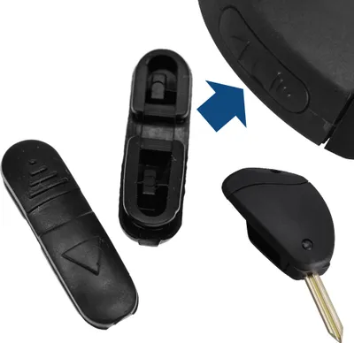 Produktbild von 1x Tasten Gummi Tastenfeld kompatibel mit Citroen Peugeot Auto Klapp Schlüssel
