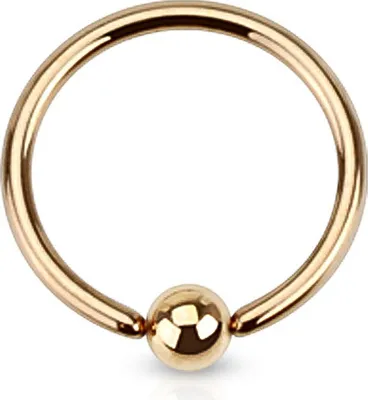 Produktbild von Klemmring BCR Septum Piercing Captive Ring Lippe Ohr Augenbrauen Nase Brustwarze rosegold 1,2 mm 6 mm