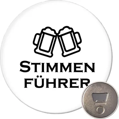 Produktbild von Huuraa Magnet Stimmenführer Spielmanszug 59mm Kühlschrankmagnet rund Flaschenöffner Geschenkidee