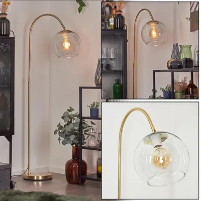 Produktbild von Cesaro Stehlampe aus Metall/Glas in Messingfarben/Klar