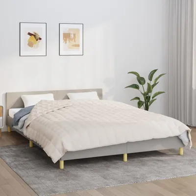 Produktbild von The Living Store Gewichtsdecke Hellcreme 200x230 cm 13 kg Stoff