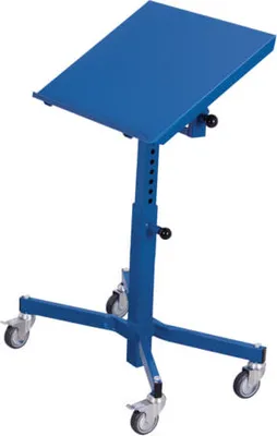 Produktbild von Fahrbarer Materialständer - 150 kg - höhenverstellbar 520 bis 800 mm - neigbar - enzianblau