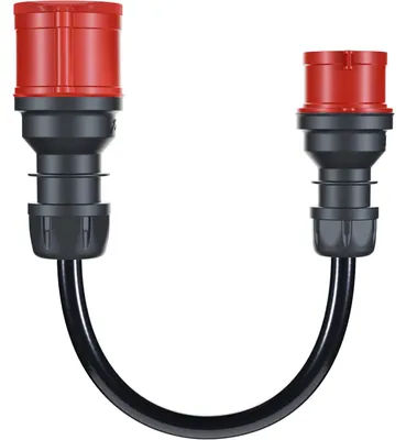 Produktbild von Adapter für Gemini flex 22 kW, CEE rot Drehstrom 32A > CEE rot 16A (schwarz, 30cm)