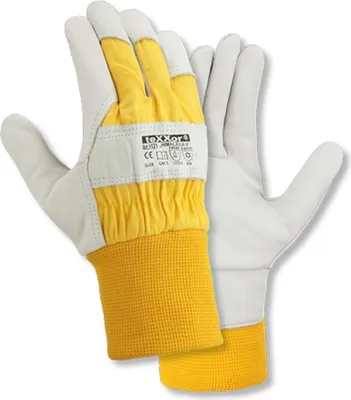 Immagine prodotto di teXXor® Guanti da cantiere invernali in pelle bovina HIMALAYA II, pelle naturale/giallo Drell