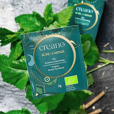 Produktbild von Creano Tee SÜßE-3-MINZE, Kräuterteemischung, Teebeutel-Tee 3er Pack (3x 20 Beutel)*