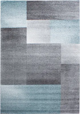 Produktbild von Lucca Block teppich kurzflor rechteckig 140x200cm blau