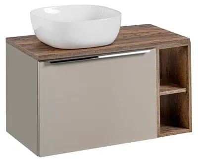 Produktbild von Waschtisch 80cm Éros mit 1 Schublade, Taupe