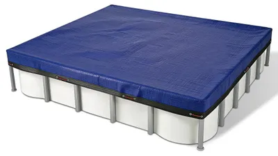 Obrázek produktu pro Peviasot obdélníková plovací folie pro bazény o rozměrech 200x400 cm | krycí plachta o rozměrech 220x410 cm | 2 v 1, vyrobeno z PE