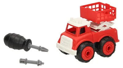 Produktbild von Feuerwehrfahrzeug mit abnehmbaren Rädern – Rot