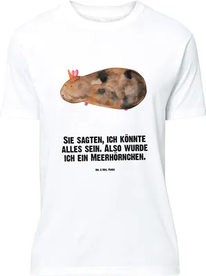 Produktbild von Mr. & Mrs. Panda T-Shirt Einhorn Meerschweinchen - Weiß - Geschenk, Tshirt, Meerschwein, Lustiges, Oversize, Shirt, Unicorn, Meerhörnchen, Einhörner, Übergrößen