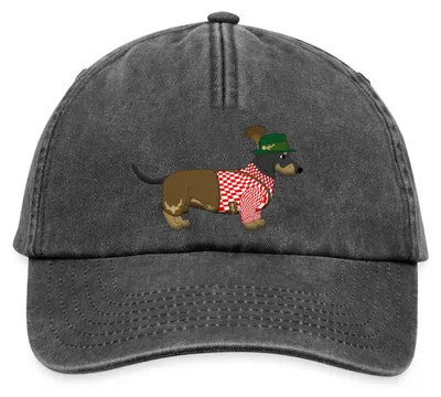 Produktbild von Spreadshirt Bayerischer Dackel Vintage Cap, One size, Vintage Schwarz