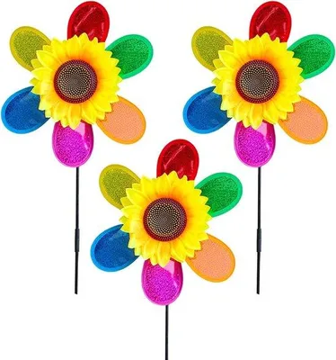 Produktbild von Famanu Windmühle Sonnenblume bunt - 3 Stück