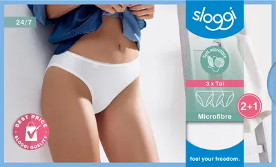 Produktbild von Sloggi Jazzpants 24/7 Microfibre weiß 3er Pack Gr. 46