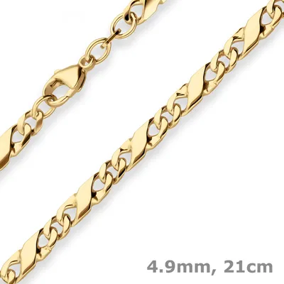 4-9mm-Armband-Dollarkette-aus-333-Gelbgold-21cm