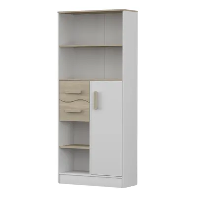 Produktbild von Regal Kinderregal Bücherregal 80cm Weiß/Weiß mit sonoma Griffe Markus 05