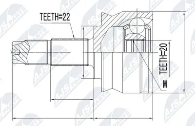 Produktbild von NTY Gelenksatz Antriebswelle Vorne Links Vorne Rechts für FIAT PANDA (169) NPZ-FT-036