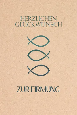 Produktbild von Firmung unverpackte Glückwunschkarte mit Umschlag Fische Herzlichen Glückwunsch