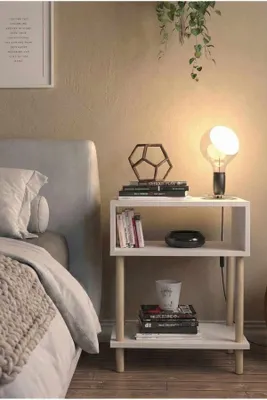 Produktbild von Skye Decor, Hochwertiger Nachttisch (3 Stück) - Saphir Eiche, 100% Melamin, 45x60x30