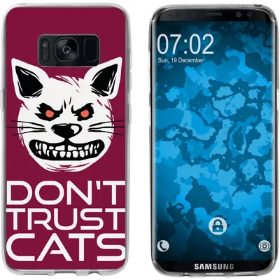 Produktbild von PhoneNatic Case kompatibel mit Samsung Galaxy S8 Silikon-Hülle Crazy Animals Katze M1