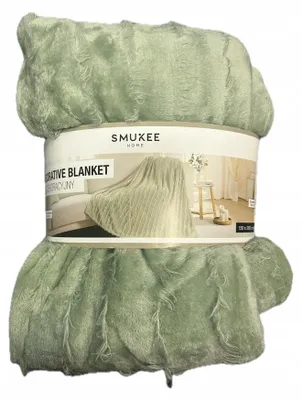 Produktbild von Smukee Wohndecke Polyester Olivgrün 150 x 200 cm