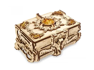 Obrázek produktu pro Ugears 3D dřevěné mechanické puzzle Jantaová šperkovnice