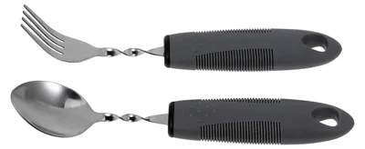 Produktbild von 2-teiliges adaptives Besteckset für Senioren mit ergonomischen Griffen