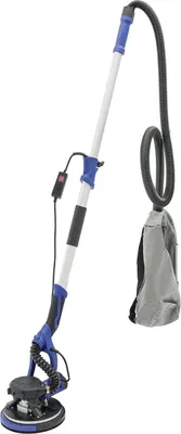 Produktbild von Teleskop Trockenbauschleifer - Wandschleifer - 750 W - Länge 1,2–2,2 m verstellbar - 25,5 cm Teller - 6 Stufen - 4 m Kabel - Staubabsaugung 2 m Schlauch - Dunkelblau