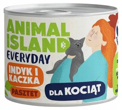 Image de Nourriture pour chat ANIMAL ISLAND Everyday dinde et canard pour chatons 185 g