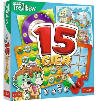 Immagine prodotto di Gioco da tavolo: 15 giochi La famiglia Treflik Trefl 02823