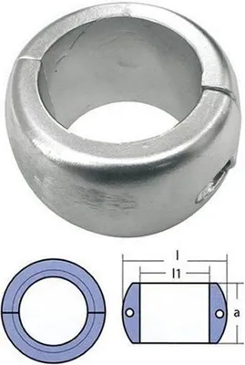 Produktbild von Tecnoseal Kamewa-kragenanode 1kg Silber Silber One Size