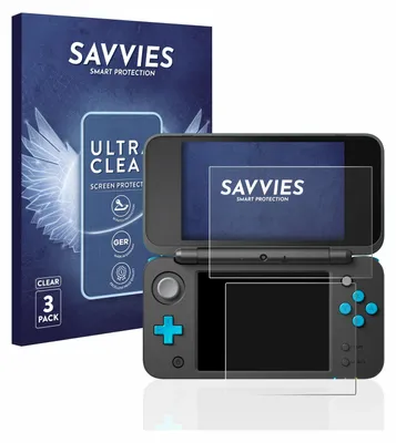 Produktbild von 6x Für Nintendo 2DS XL Schutzfolie Savvies Displayschutz Display Schutz Folie Klar Transparent