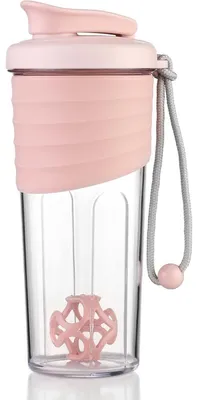 Immagine prodotto di Shaker per proteine da 700 ml, colore rosa, ideale per preparare frullati proteici cremosi