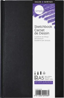 Image de DALER-ROWNEY D482154500 Carnet de croquis - A5, 100 g/qm, 110 feuilles, collé