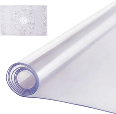 Obrázek produktu pro VEVOR plastový ubrus, 61 x 121,9 cm, tloušťka 2,0 mm, průhledný chránič stolu, obdélníková podložka na stůl z PVC, voděodolná a snadno čistitelná podložka na stůl, ubrus