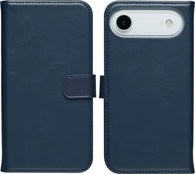 Produktbild von Selencia Echtleder Klapphülle iPhone Air - Blau
