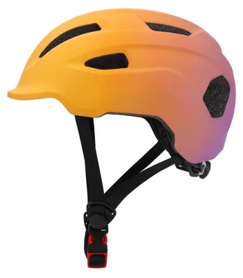 Immagine prodotto di Casco per bambini, regolabile da 48 a 52 cm, colore arancione/viola opaco, adatto per bicicletta, monopattino, skateboard