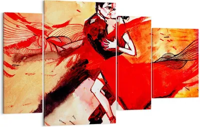 Produktbild von Bild auf Leinwand - Leinwandbild - tanzen sie - 120x70cm - Wand Bild - Wanddeko - Wandbilder - Leinwanddruck - Bilder - Kunstdruck - Wanddekoration - Leinwand bilder - Wandkunst - DL120x70-3731