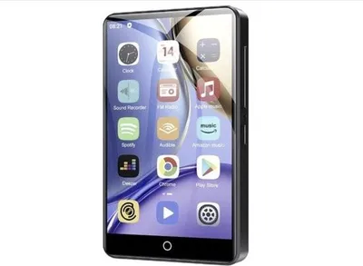 Obrázek produktu pro MP4 přehrávač s Bluetooth a WLAN, paměť 80 GB, hudební přehrávač MP3 a MP4, přehrávač videa se 4palcovým dotykovým displejem (1080p), přenosný přehrávač Android Spotify s aplikací Play Store (černý)