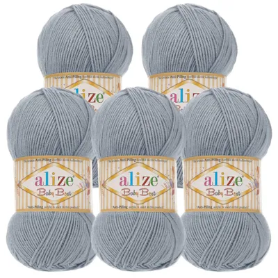 500g Alize Baby Best 119 grau