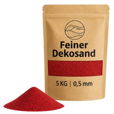 Produktbild von Deko-Sand 5 KG königsrot Ø 0,5 mm Vasen Glas-Füllung Streudeko