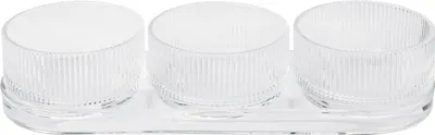 Produktbild von Stelton Tapas Set Pilastro, Schalen mit Servierplatte, Glas, Transparent, X-512