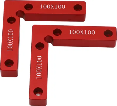 Image de equerre de positionnement à 90 degrés 100x100mm Equerre d'angle droit en alliage d'aluminium Equerre d'angle pour le travail du bois