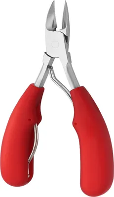 Produktbild von COOL-I® Profi-Zehennagelknipser für dicke & eingewachsene Nägel – Präzisionszange aus Edelstahl mit rutschfestem Griff (Rot)