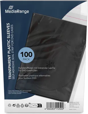 Obrázek produktu pro MediaRange Zubehör CD-/DVD-Rohlinge, Pouzdro, 1 disky, Průhledná, Plast, Plast, Voděodolný
