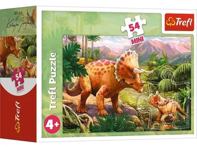 Obrázok produktu pre TREFL Puzzle Amazing dinosaurs: Triceratops mit Baby 54 dielikov