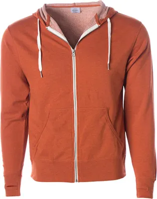 Produktbild von Independent PRM90HTZ | Damen Midweight French Terry Zip Hood - Farbe: Burnt Orange Heather - Größe: XS