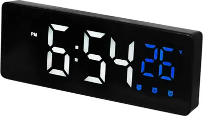 Produktbild von 6,7-Zoll-LED-Digitalwecker, Schlummerfunktion, Temperatur, einstellbare Helligkeit